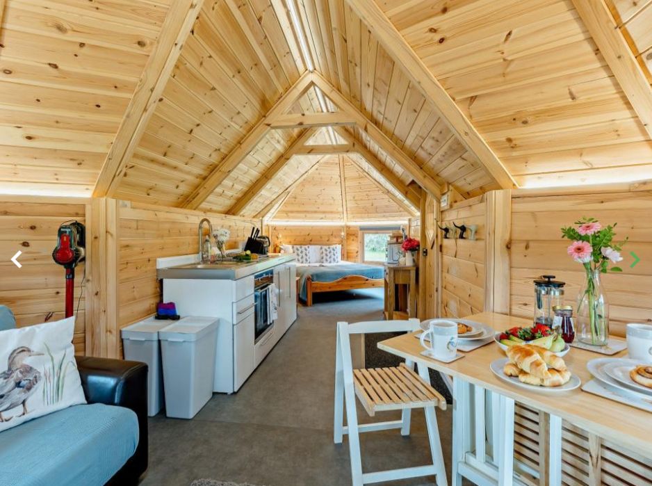 Interiors of a quirky 1-bedroom hot tub house for 2 near Biggar