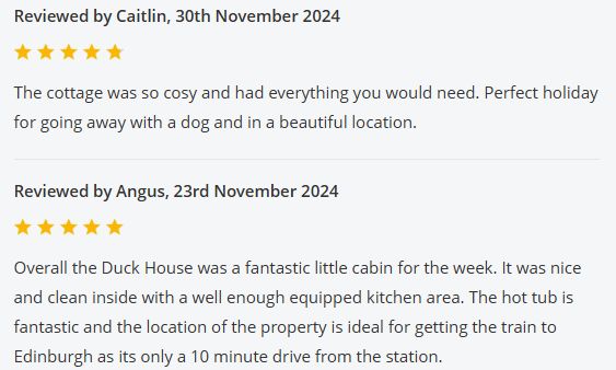 Quirky hot tub hideaway for 2 near Biggar reviews
