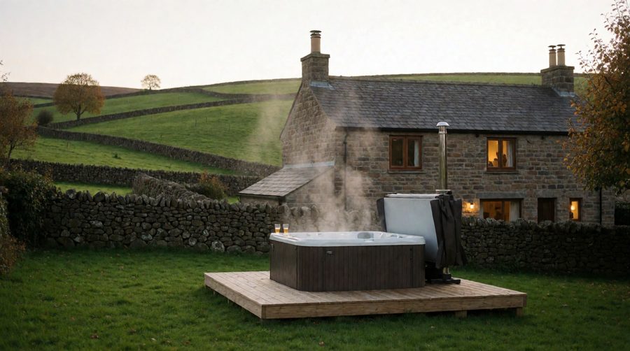 Hot tub breaks UK stays are at their cosiest in autumn, when steam rises into the cold evening air